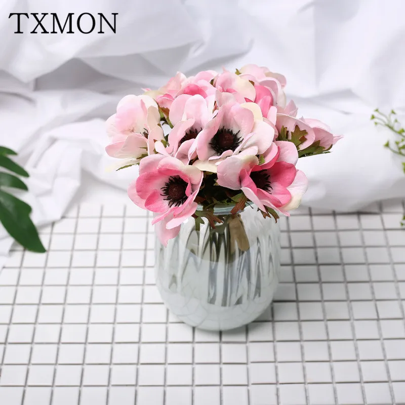 

Beautiful 1 bunch of 6 artificial flowers butterfly put bunch home hotel garden decoration wedding holding flowers fake flowers