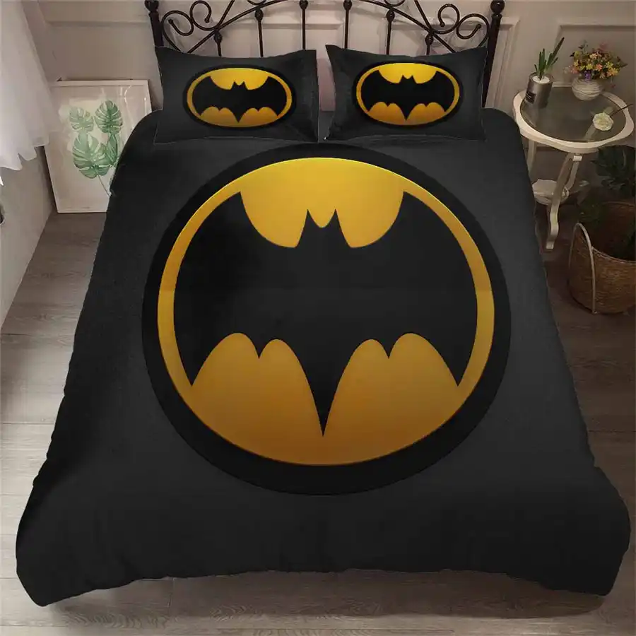 Helengili 3d Bedding Set Superman Batman Flash Super Hero Print