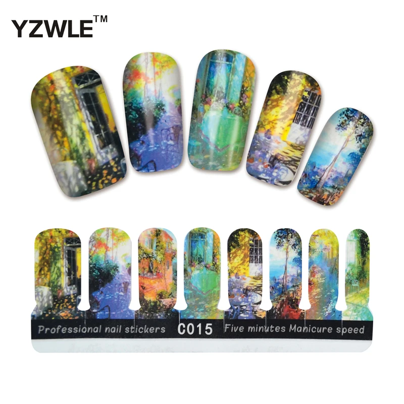 

YWK 1 Sheet DIY Five Minutes Manicure Speed Sticky Nail Stickers For Christmas (YZW-C015)