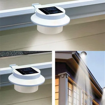 

3 Bright White LED Garden Led Solar light Outdoor Waterproof Garden Yard Wall Pathway Lamp For Driveways outdoor