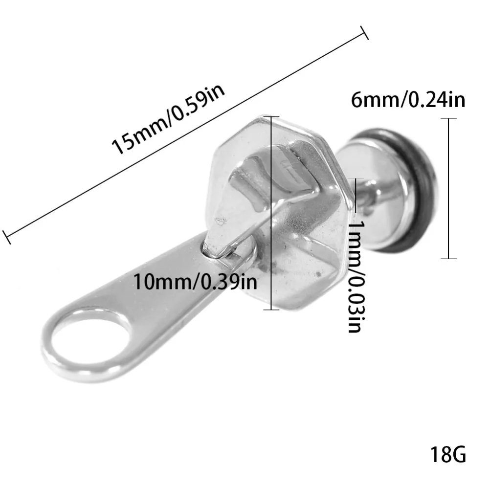 1 пара нержавеющая сталь ключ молния ножницы молния цветок Tragus серьги, Надеваемые На ушной хрящ Спираль уха заглушки на гвоздики пирсинг ювелирные изделия для тела