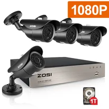 ZOSI 8CH CCTV System 1080P DVR 4PCS 1500TVL IR Weatherproof Outdoor Video Surveillance Home Security Camera System 8CH DVR Kit
