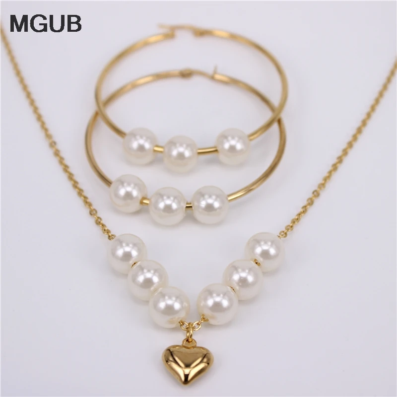 MGUB New stainless steel beads (earrings necklace) manual suit 4 options Earrings free choice 30mm-70mm Free shipping