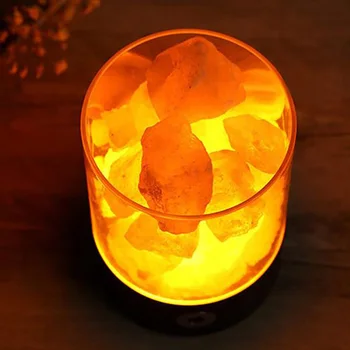

LED Night Light USB Rechargeable Himalayan Salt Lamp Air Purifier Crystal Salt Rock Night Lamp For Office Desk Bedside Bedroom