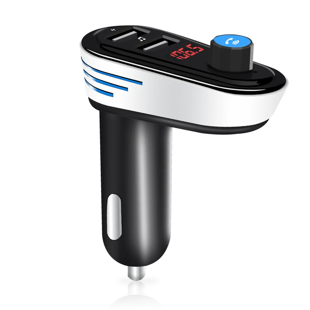 Bluetooth Car Kit for xiaomi car charger FM Transmitter MP3 Player Dual USB 3.1A Charging Voltage Display SD TF Music Playing