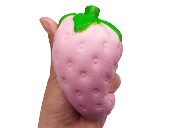 Big Jumbo Juicy Squishy Strawberry Fake Artificial Food Fruit Memory Foam Venting toys - 32