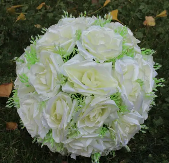 Lastest Новая мода 40 см(15,7 дюймов) романтическая искусственная Роза целующийся шар Цветок из искусственного шелка для свадебной вечеринки декор