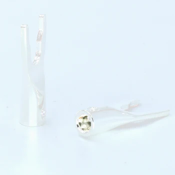 

4pcs High Performance OFC silver Plated Hifi Speaker Spade Plug