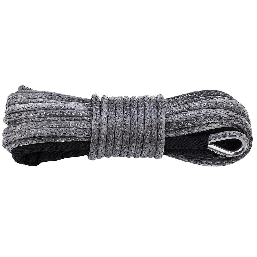 رمادي 6 ملليمتر * 15 متر الاصطناعية ونش حبل ، ونش الخط 6 ملليمتر ، 4x4 الطرق الطريق repalcement ونش كابل ، كابل شاحنة صهريجية