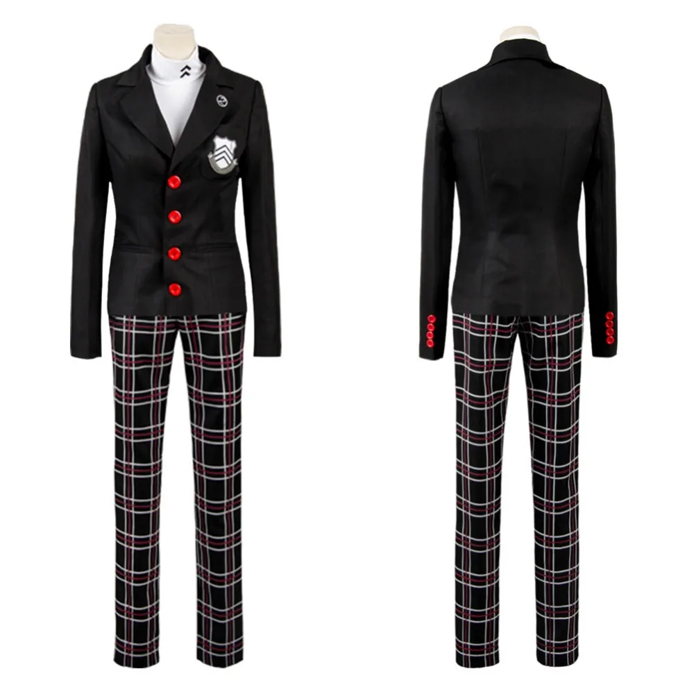 Allten Persona 5 Akira Kurusu Ren Black Boots Shoes Cosplay Costume