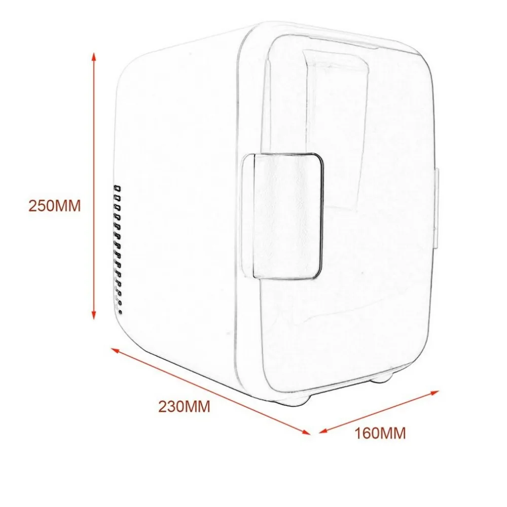 Компактный размер 4L автомобильные холодильники или двойного использования 4L домашние автомобильные холодильники Ультра тихий низкий