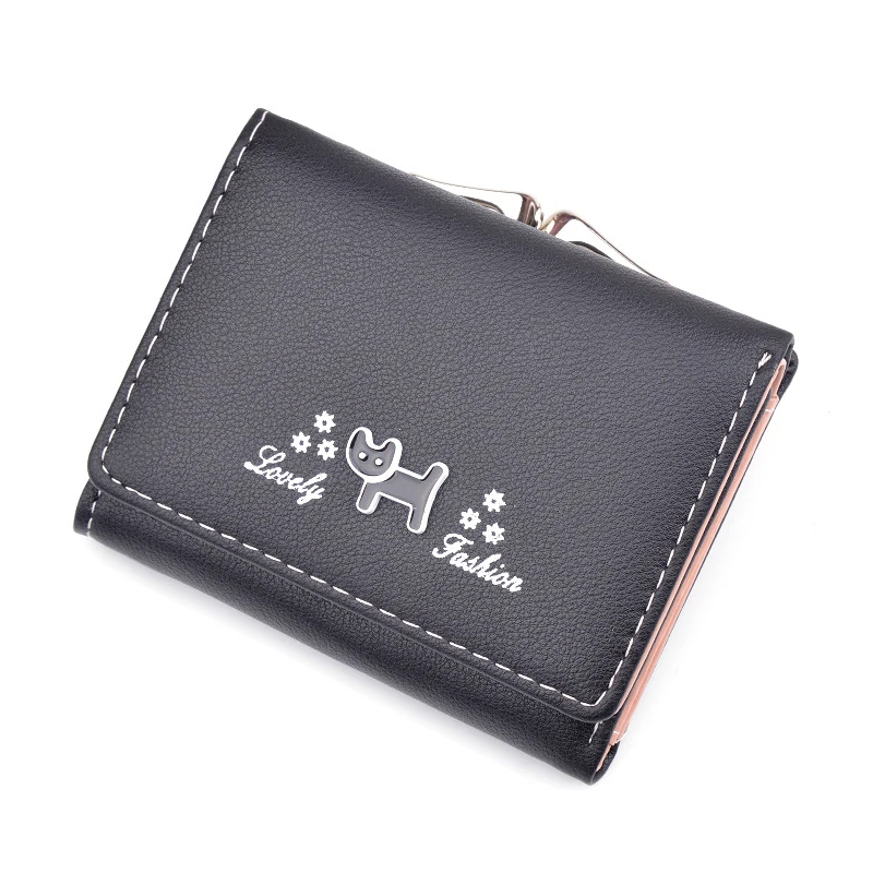 Women Wallet Leather Women Clutch Small Wallet Cute Dog Pattern