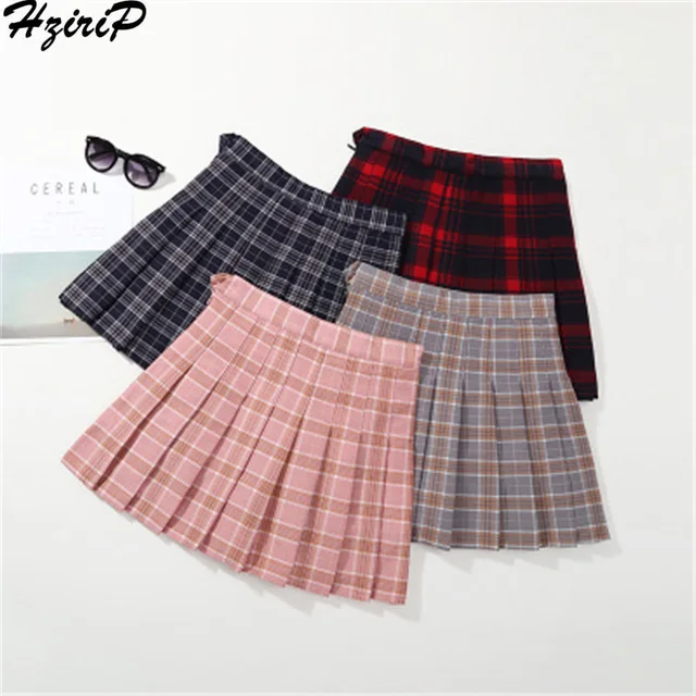 HziriP Hot Sale 2018 Summer A-Line Plaid Skirt Girls Ruched Short Skirt Costume Children Above Knee, Mini Clothing 3-10 Year old