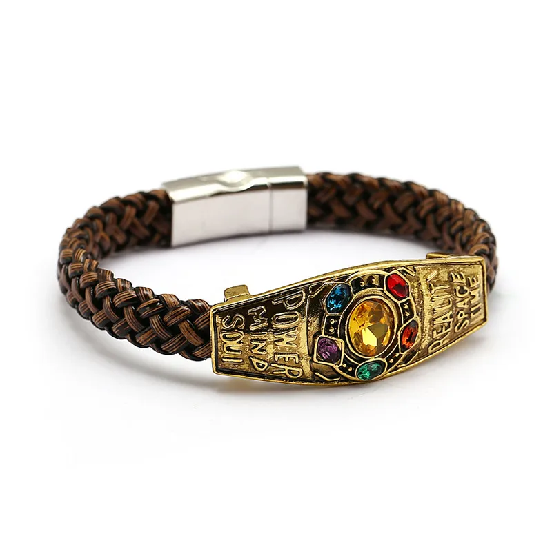 

Marvel Avengers Thanos Bracelet Infinite Power Charm Bracelets For Men Women Souvenir Fashion Moive Jewelry