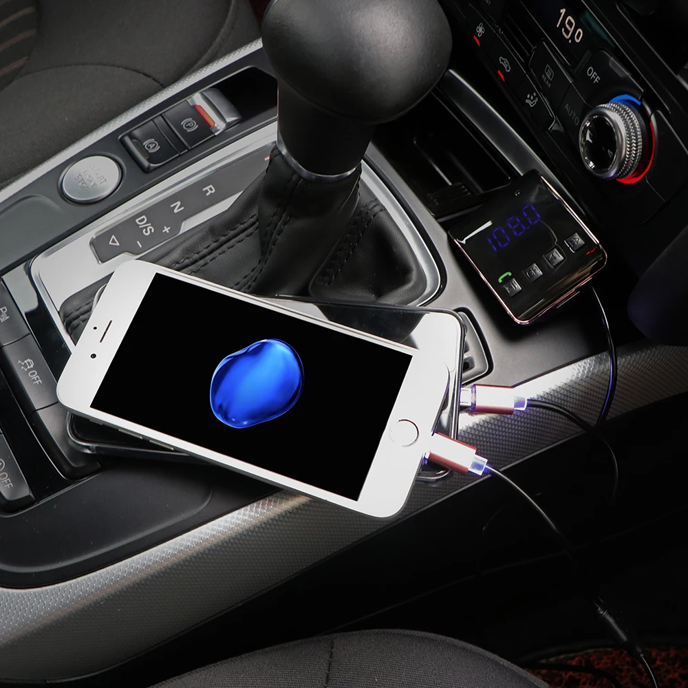 Onever поворотный Bluetooth автомобильный набор, свободные руки, FM передатчик MP3 плеер fm модулятор 2.1A зарядных порта USB для автомобиля Зарядное устройство Поддержка TF карта u-диск DC 12 V/24 V FM