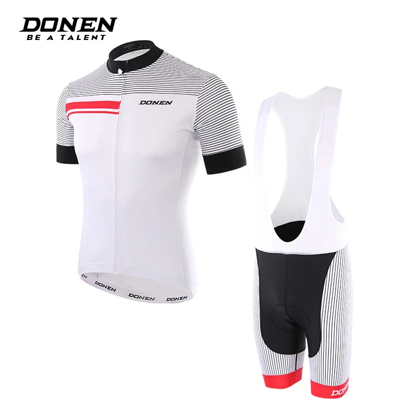 DONEN, комплекты Джерси для велоспорта, профессиональная команда, мужская одежда с коротким рукавом для велоспорта Mtb, одежда для велоспорта, одежда для горного велосипеда, комплект для велоспорта - Цвет: White