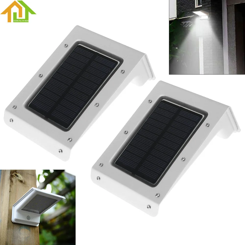 

2pcs 20 LED Multi - Functional Solar Energy Human-Induction Wall Lamp Outdoor Garden Home Lighting Wall Lamp