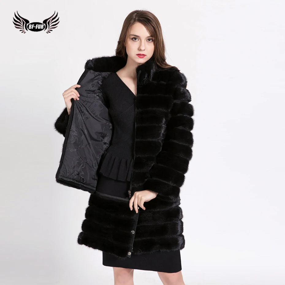 Buy BFFUR 2017 New Imported Mink Coats Women Real Fur