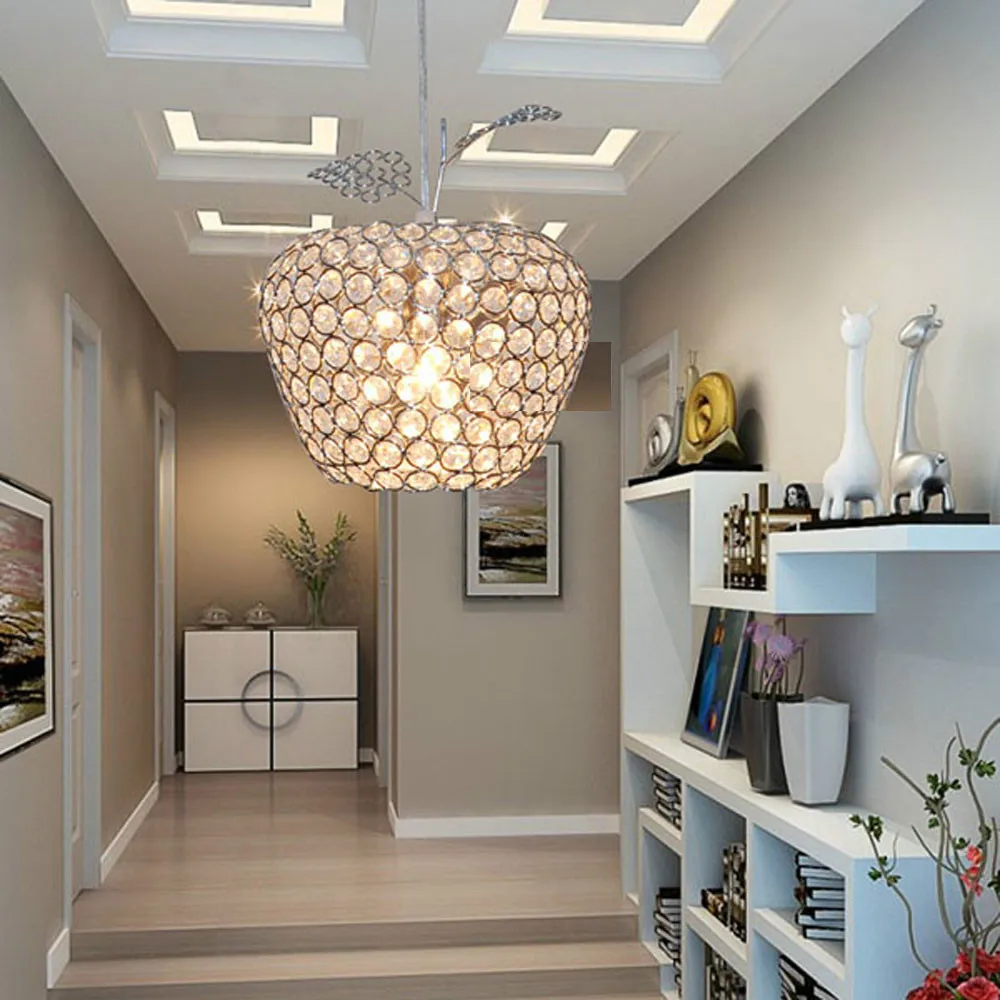 

MAMEI Free Shipping Contemporary Crystal Apple Chandelier Pendant Lamp D30 for Kitchen Hallway