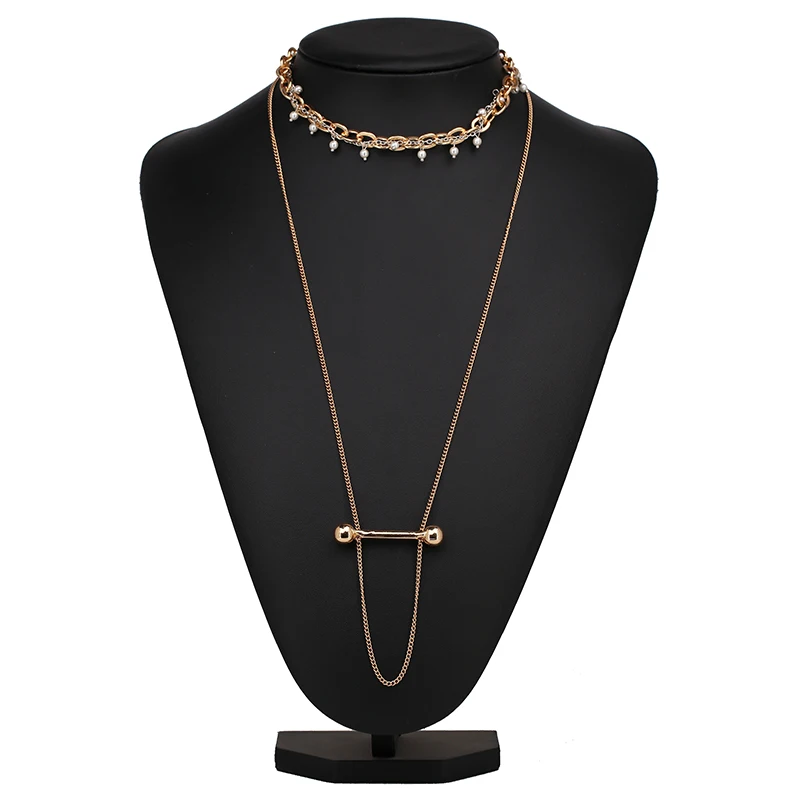 Женщины Многослойные Ключицы Ожерелья Роскошный Crystal Choker Ожерелье Горный