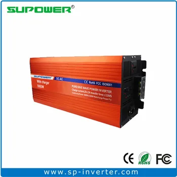 

5000W Surge Power 10000 Watt 12V 24V48V DC To 120V 220V AC UPS Inverter Pure Sine Wave Output With Built in Battery Charger