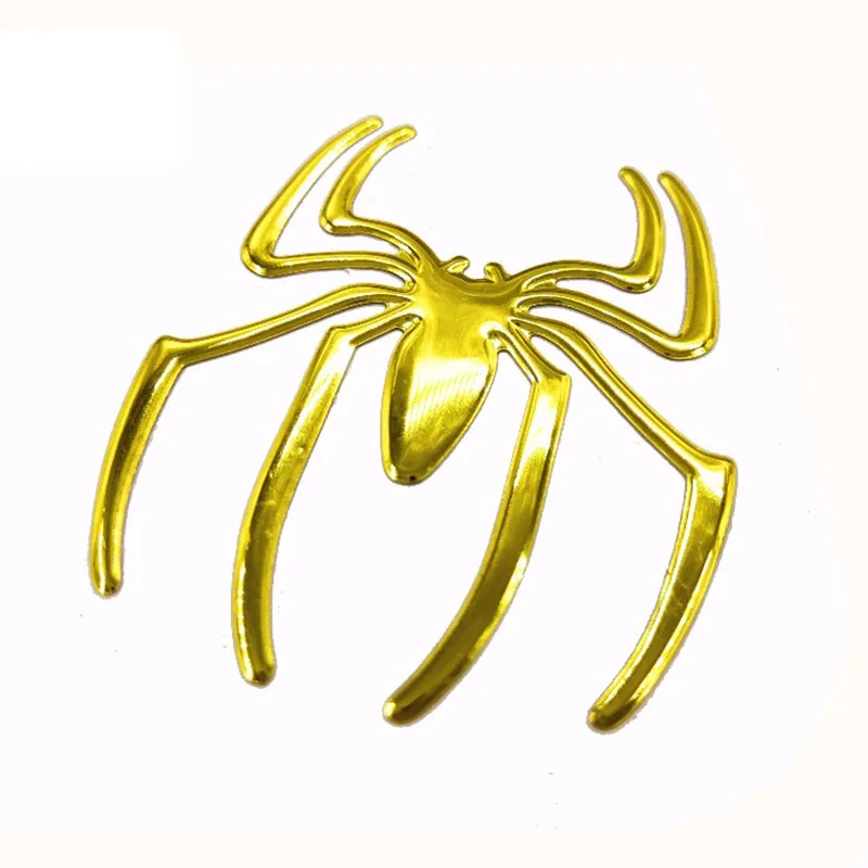 1 пара стикеров Cool Spider 3D для автомобиля мягкая наклейка из ПВХ с хромированной