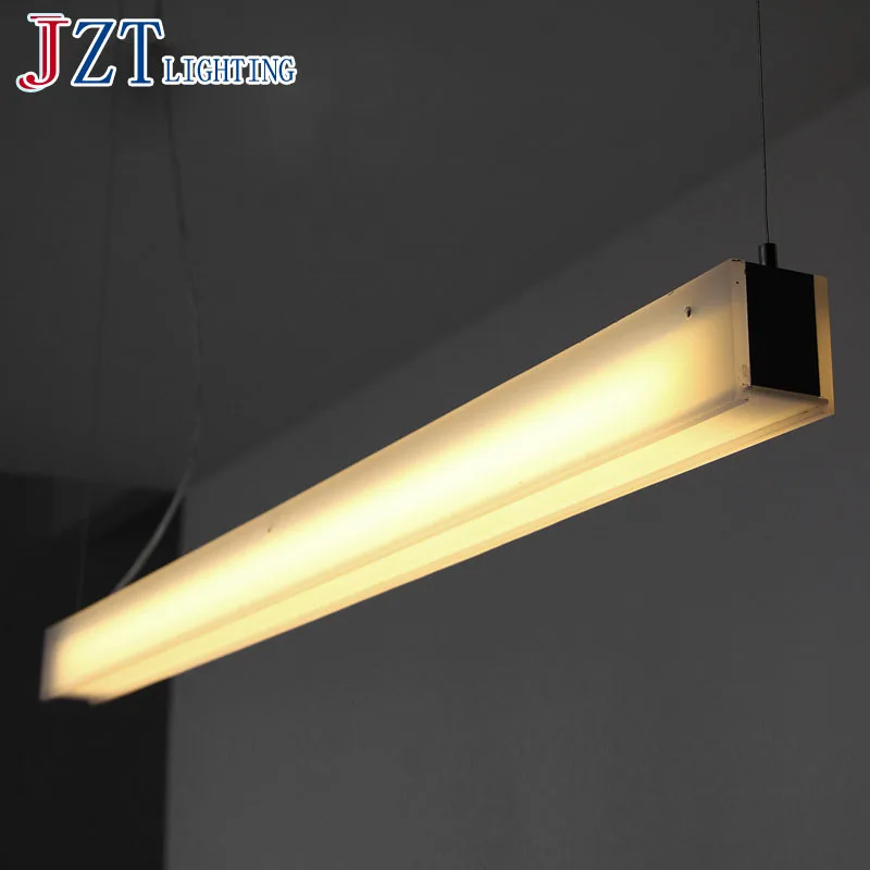 

M Modern And Concise Strip Type Acrylic Pendant Lamp Led 40W G5 Office Restaurant Light High Grade Acrylic And Metal Lamp Shade