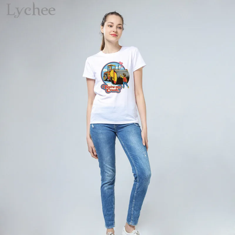 Lychee модные с надписями и изображениями героев мультфильмов С принтом женская