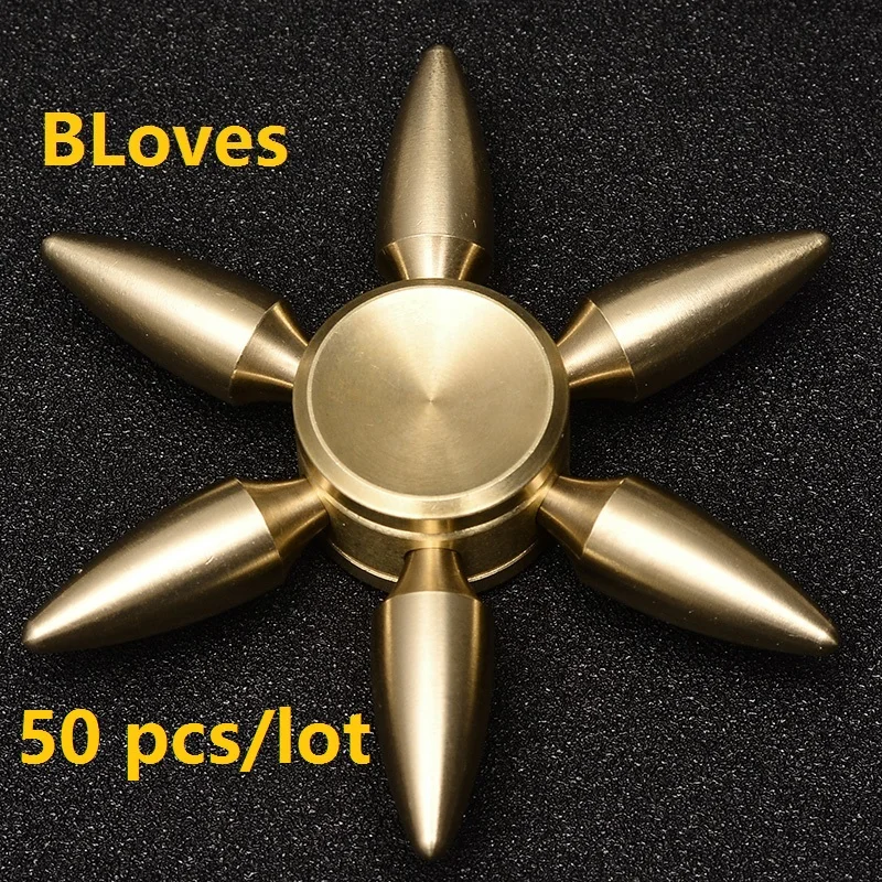 

50pcs/lot Heavy Quiet Metal Spinners Anti-stress for Hands Bullet Wheel Tri-Spinner Fidget Spinner Kids Toys Puzzle With CE