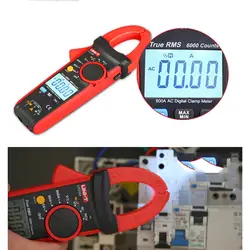 UNI-T мультиметр с зажимом UT216B True RMS цифровой токовые клещи Авто Диапазон Текущий зажим для мультиметр Цифровой мультиметр dc зажим