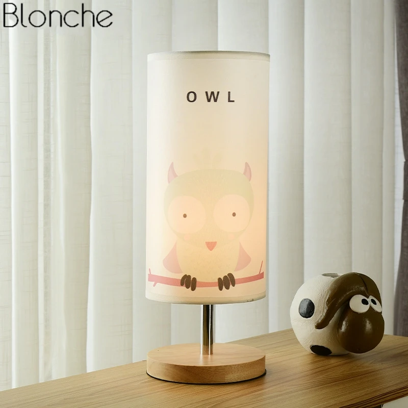 Günstig Moderne Nordic Holz Tisch Lampe Tier Studie Schreibtisch Leuchten Schlafzimmer Nacht Lampe Kinderzimmer Wohnkultur Stand Leuchte