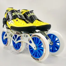 ZODOR inline skating shoes Professional взрослые детские скоростные коньки катание на коньках обувь 3*120 мм Катание на коньках