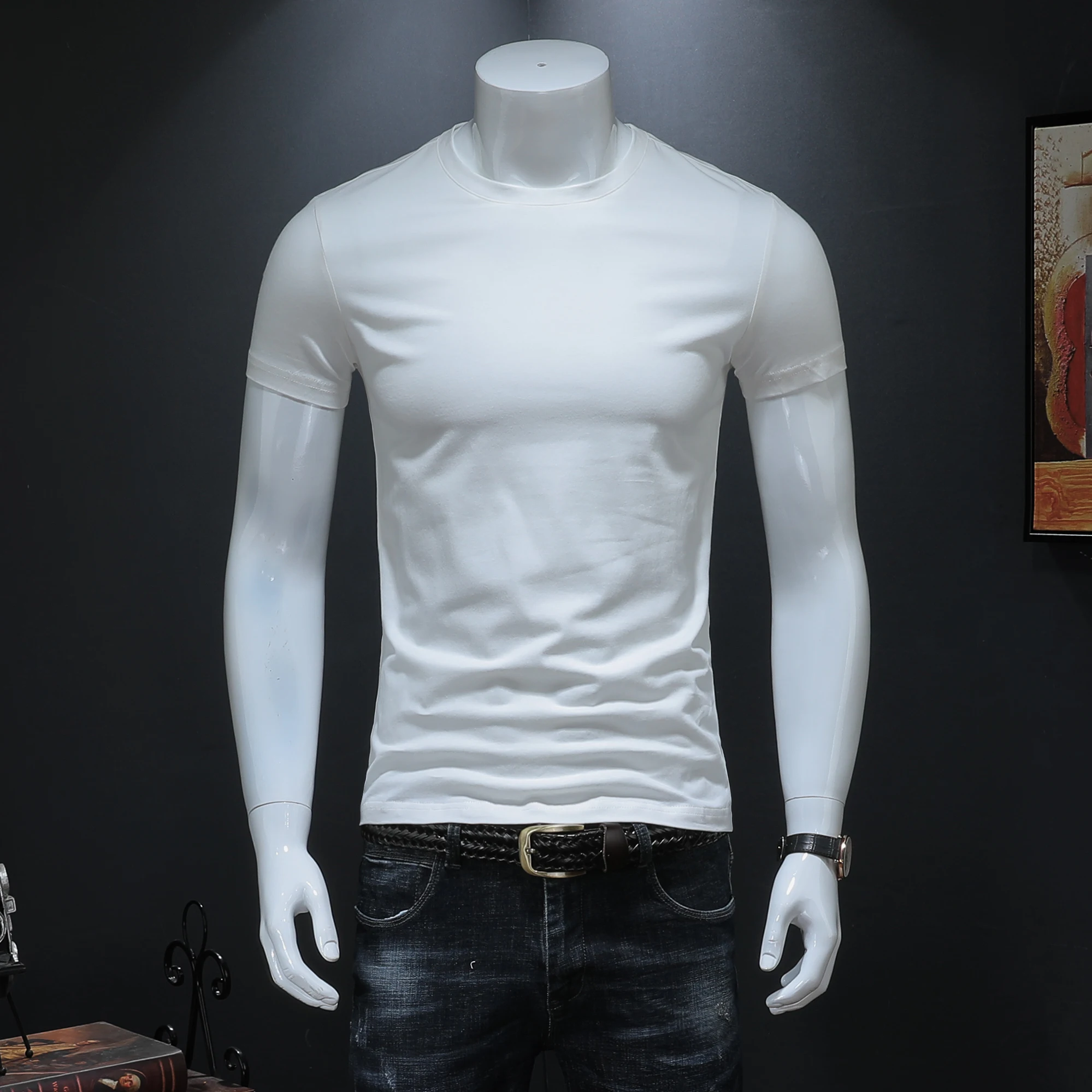 

High Quality Men's T Shirts 100% cotton 2019 new solid design men T-shirt fashion clothing summer tee shirts men 333