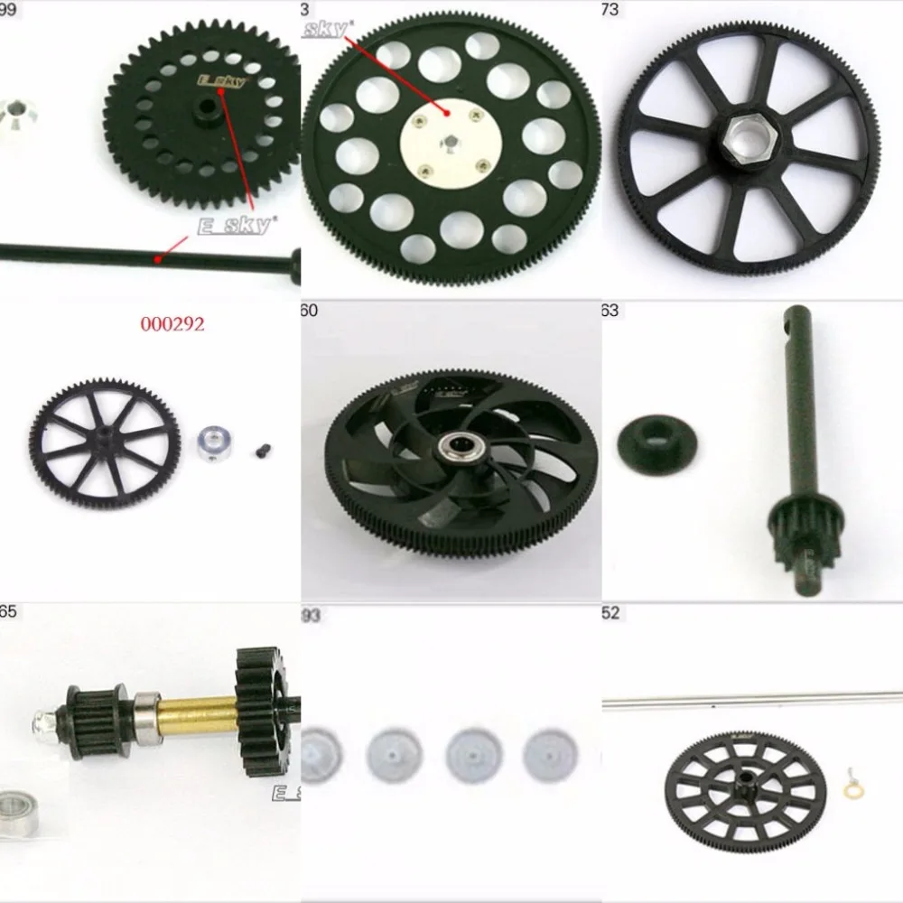 Esky E-sky Gear 000223 000292 000273 000365 000199 000652 001095 Rc вертолет запасные части для