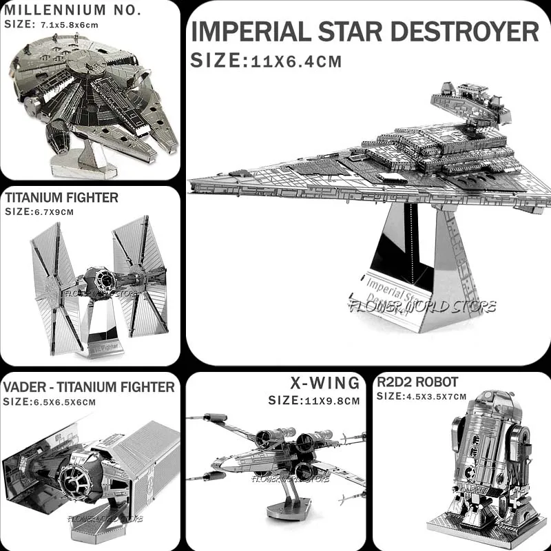 3D Metal Model Making Kit Star Wars Christmas Gift Puzzle Jigsaw Assembly DIY 