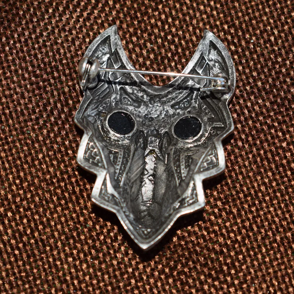 SanLan Norse винтажные мужские сельтис Викинг-волк голова брошь для мужчин летняя одежда хороший подарок