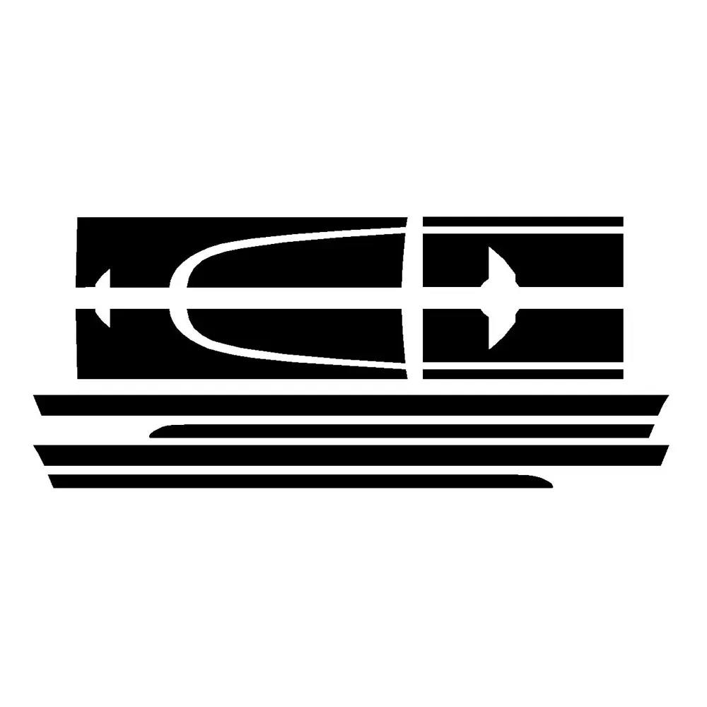 Black Set Decal Sticker Stripe Kit For Mini Countryman Cooper S Racing Hood Side Trunk JCW (2)