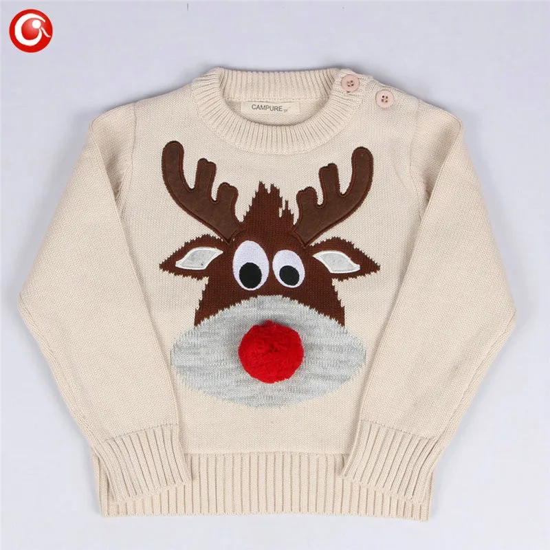 1-5y 2016 AutumnWinter Fashion Toddler Kids Girls Deer Sweater Long Sleeve Crochet Knitted Top For Christmas Kids Boys Cardigan (8)