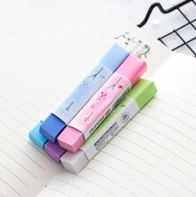 Cheap 500pcs/lot Creative Stationery Supplies Kawaii Cartoon Pencil Erasers for Office School Kids Prize Writing Drawing Student Gift 3