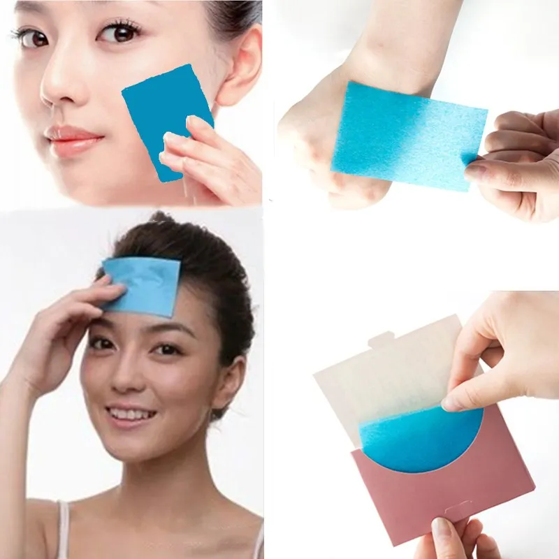 

500pcs/10 Packs Facial Remover Oil Control Absorption Film Wipes Sheets Tissue Blotting Paper Oil Removal Facial Oil Remover