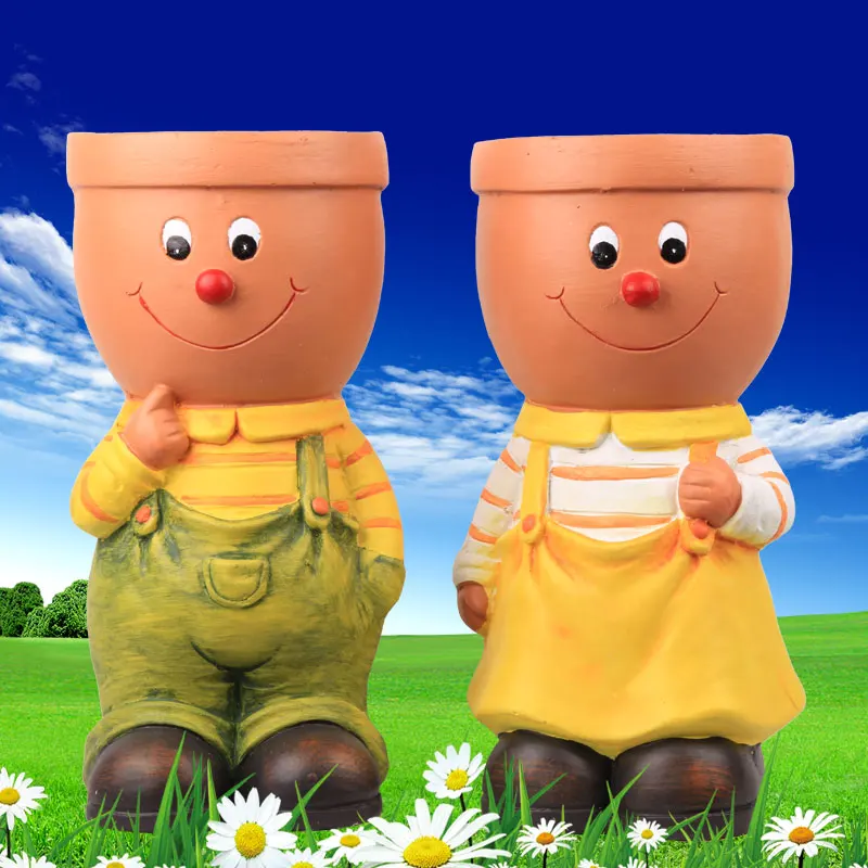 

XXXG Huang Jia Home Furnishing goods yard decoration ornaments cartoon doll handicraft pot modern minimalist Garden