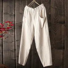 Men's Summer New Style Simple And Fashionable Pure Cotton And Linen Trousers