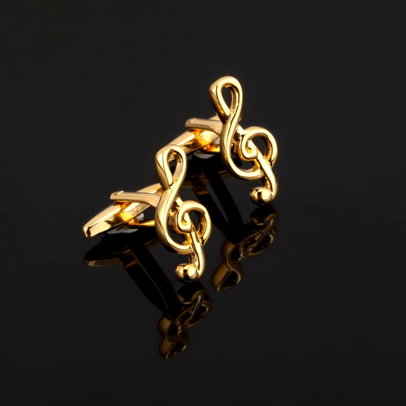 

Fashion Musical Note Cufflinks French gold Music Symbol Notes Men Cuff Links In Cufflinks & Tie Clips Jewelry For Men Gifts