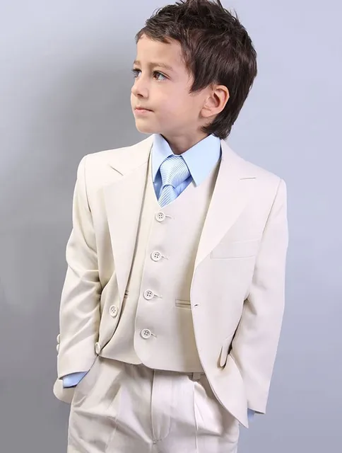 Boy Wedding Dress Ivory Jacket Pant Vest Bm 0189 Kids Tuxedo Suit Boy Wedding Dress Ivory Jacket Pant Vest Bm 0189 Kids Tuxedo