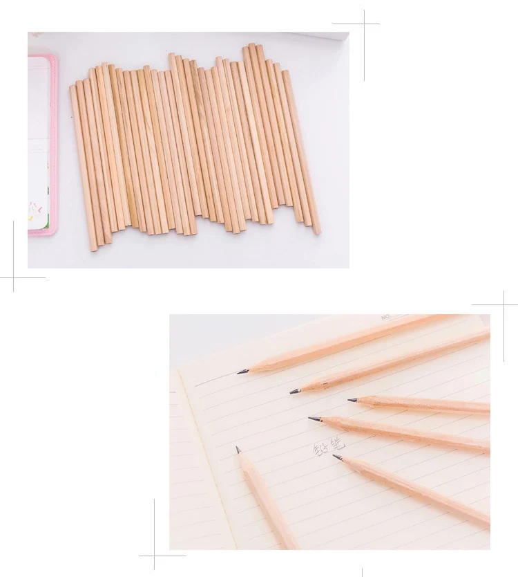 10 шт. HB деревянные карандаши, карандаши для набросков, черный сердечник, необработанная древесина, нетоксичные детские карандаши, школьные канцелярские принадлежности, офисные принадлежности