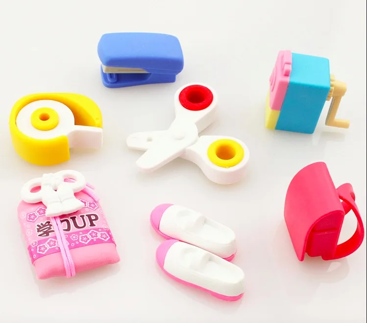 Cute Eraser Style eraser school bag rubber books rubber stationery