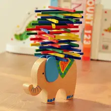 Деревянные балансирующие блоки, слон, игрушка из бука, балансирующая игра, Монтессори, блок-детские развивающие игрушки, подарок для ребенка