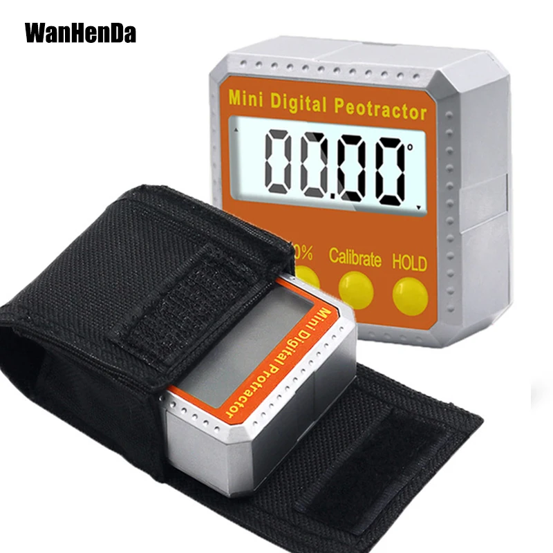 

New Digital Protractor Inclinometer Level Box Waterproof Angle Finder Measure Bevel Box Goniometer Magnet 90 degrees Gauge Ruler