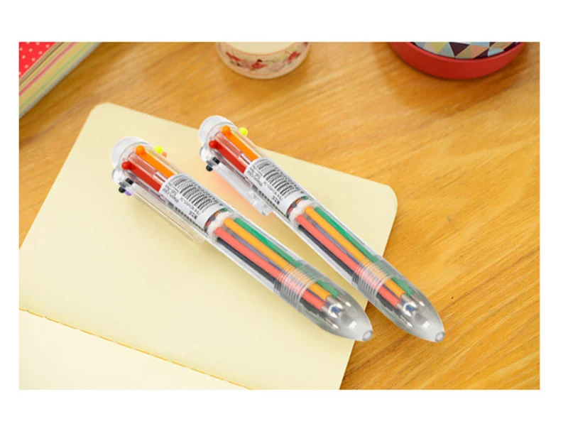 Многофункциональная цветная ручка, шариковая ручка, многоцветная, 6 креативных канцелярских принадлежностей, офисные принадлежности, поддерживающие индивидуальные Офисные инструменты для учебы