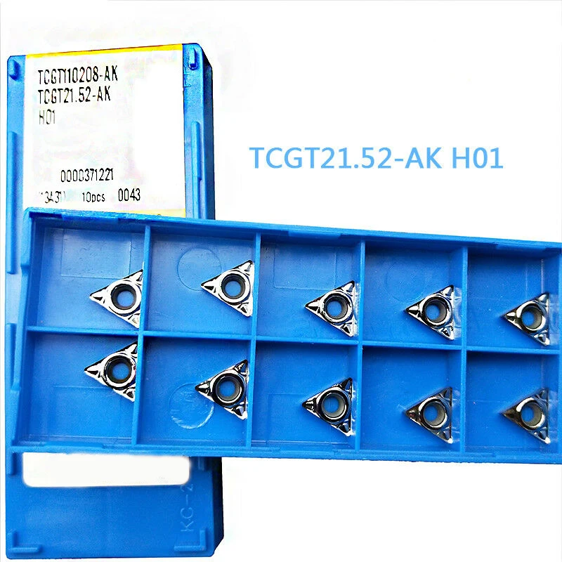 10pcs Korloy TCGT110208-AK H01 TCGT21.52-AK H01 Aluminum inserts